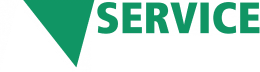 Green and white logo with the words “Service Finance”; “Service” is in bold green uppercase letters, “Finance” in light gray uppercase letters. Green triangle shape on the left.