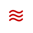 %Focuskw% | Simpson Salute Heating &Amp; Air Three horizontal red wavy lines on a white circular background.